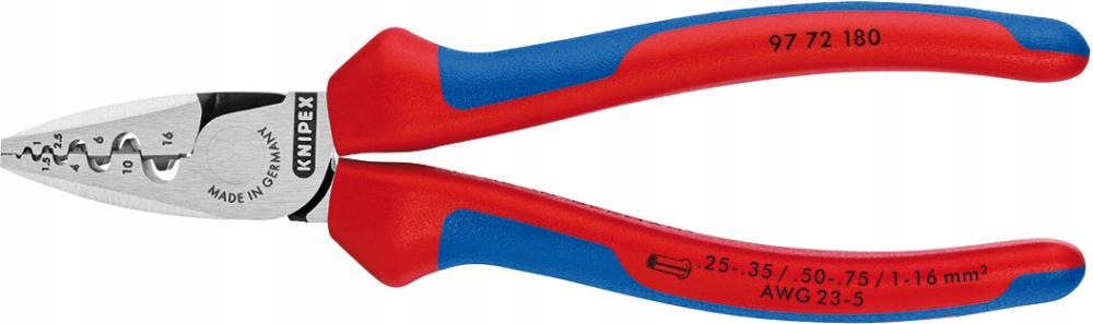 Kleště Knipex pro lisování kabelových dutinek 180 mm