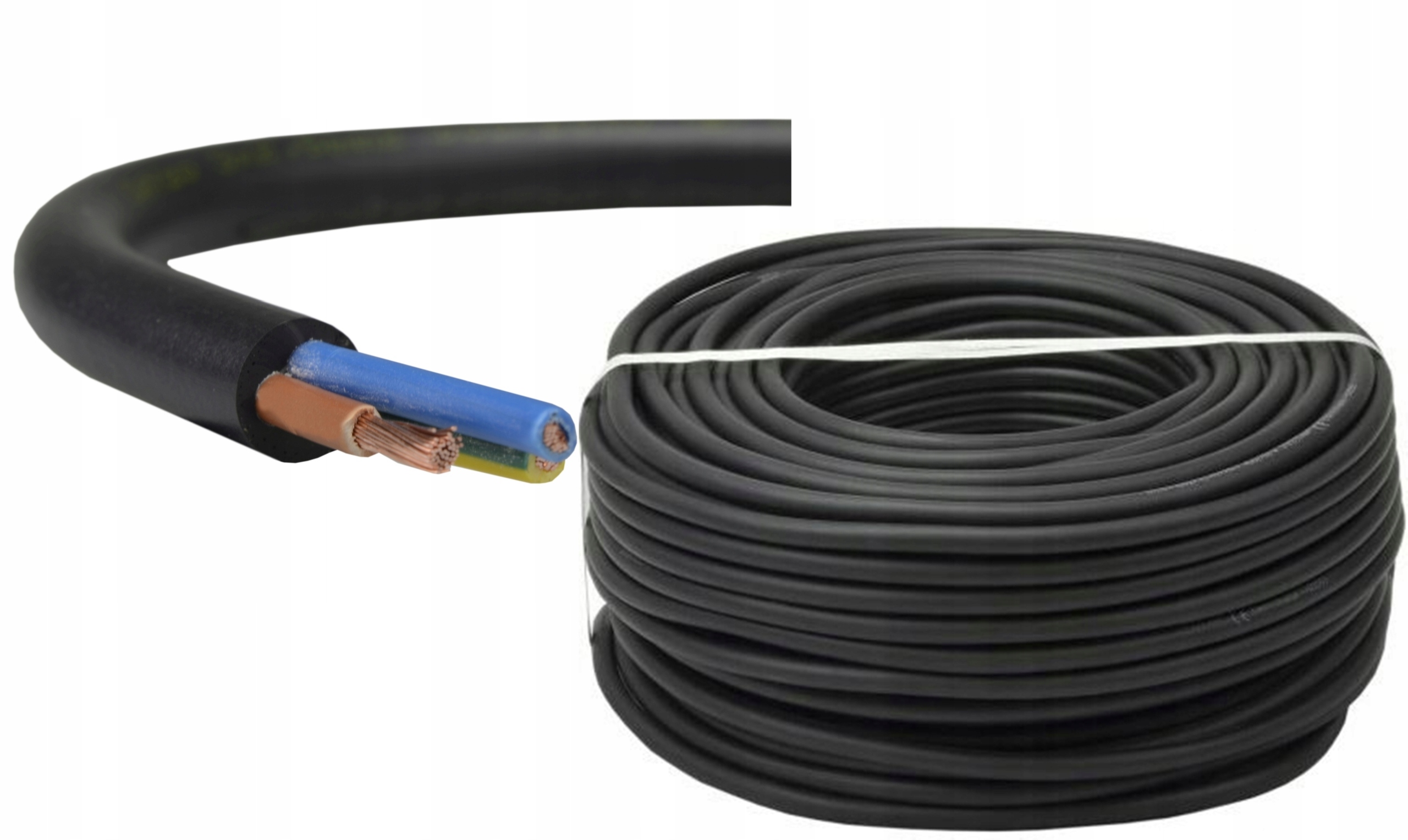 KABEL PRZEWÓD WARSZTATOWY OWY 3x1,5 mm2 Czarny PRZEDŁUŻACZ 1 m