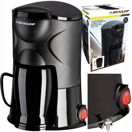 EKSPRES SAMOCHODOWY DO KAWY KAMPER TIR 12V + KUBEK