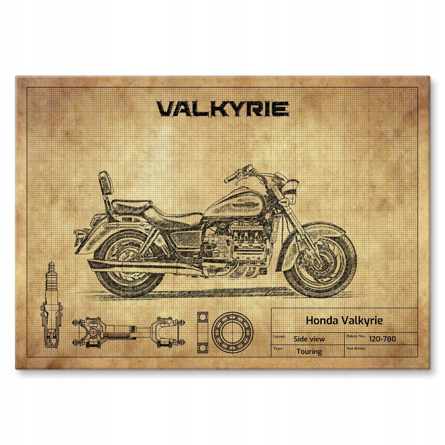 Kovový plakát Honda Valkyrie Dárek 22 x 31 cm