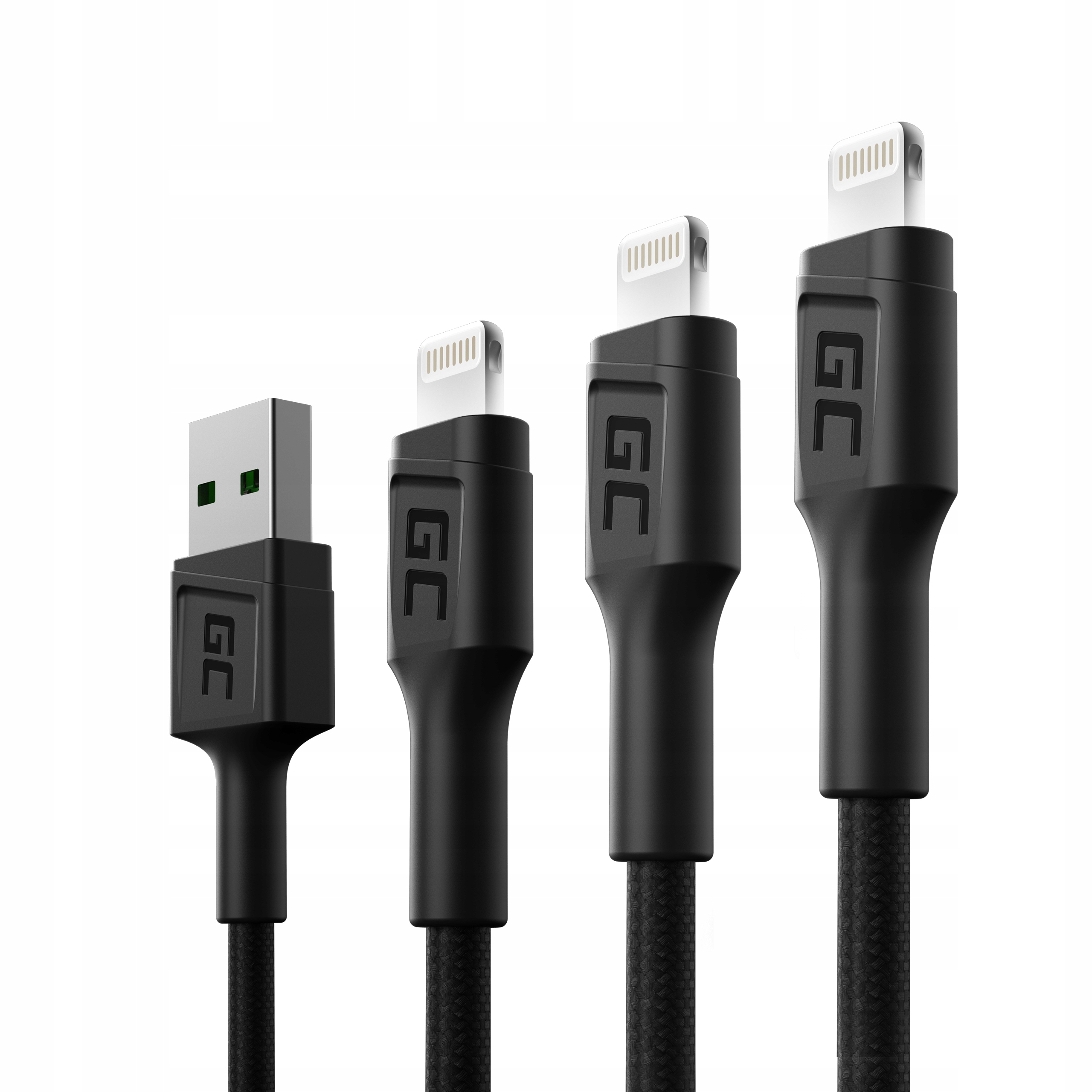 

3x Kabel Gc Ray Usb-a Lightning Led 0,3m 1,2m 2m