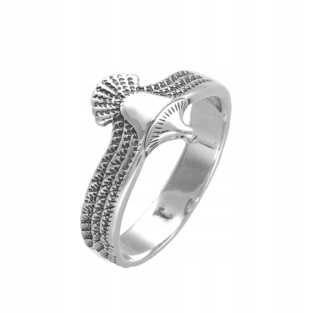 Signet orel pták stříbro oxidované 18