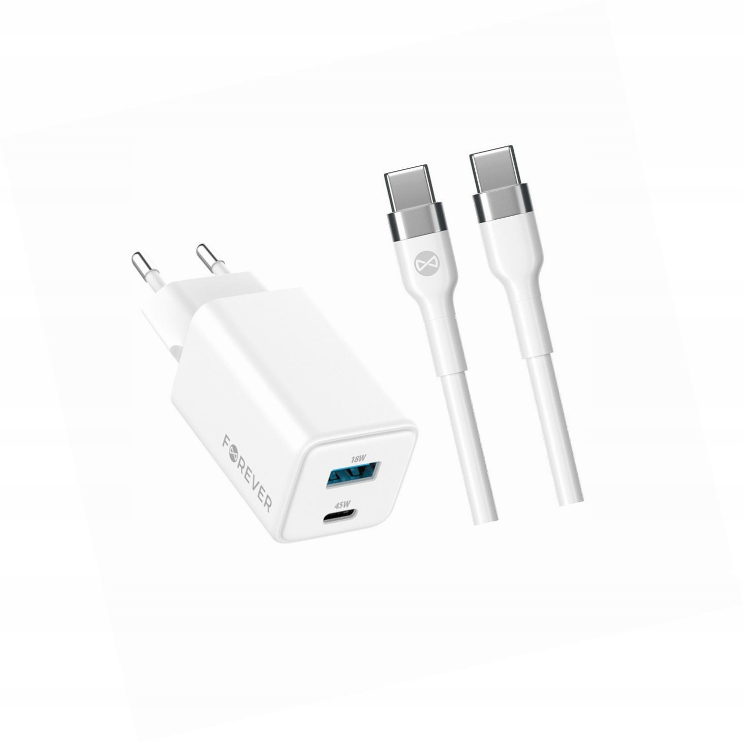 Szybka ładowarka GaN 45W 2 wejścia z kablem 2m do Samsung Galaxy A56 5G