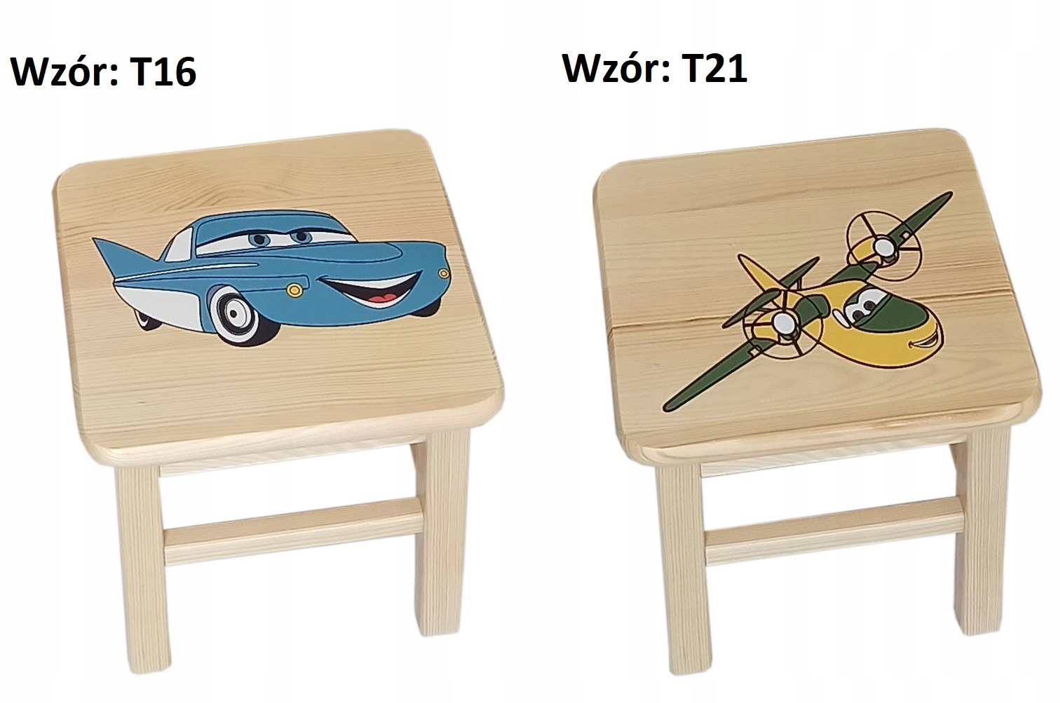 Taboret Krzesełko dla Dziecka WZORY Kolor sosna