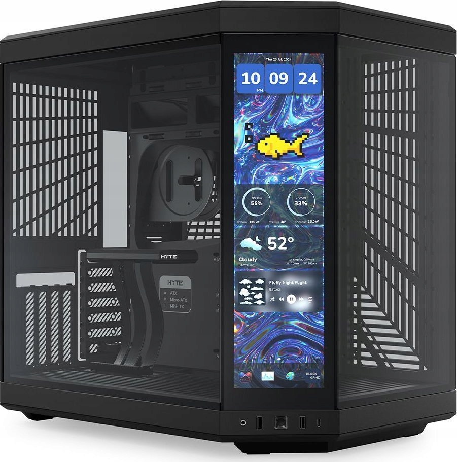 Obudowa Pc Hyte Y70 Touch Infinite czarna CS-HYTE-Y70TTI-BB Midi Tower Atx