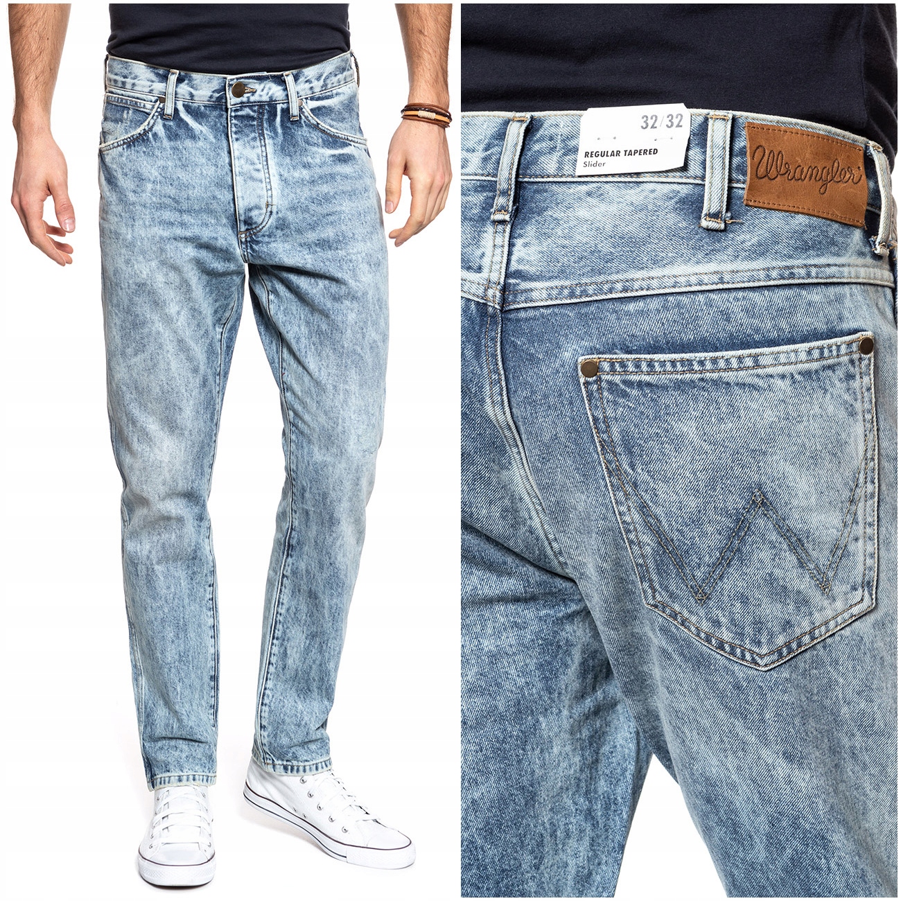 

Wrangler Slider Męskie Spodnie Jeansowe W32 L32