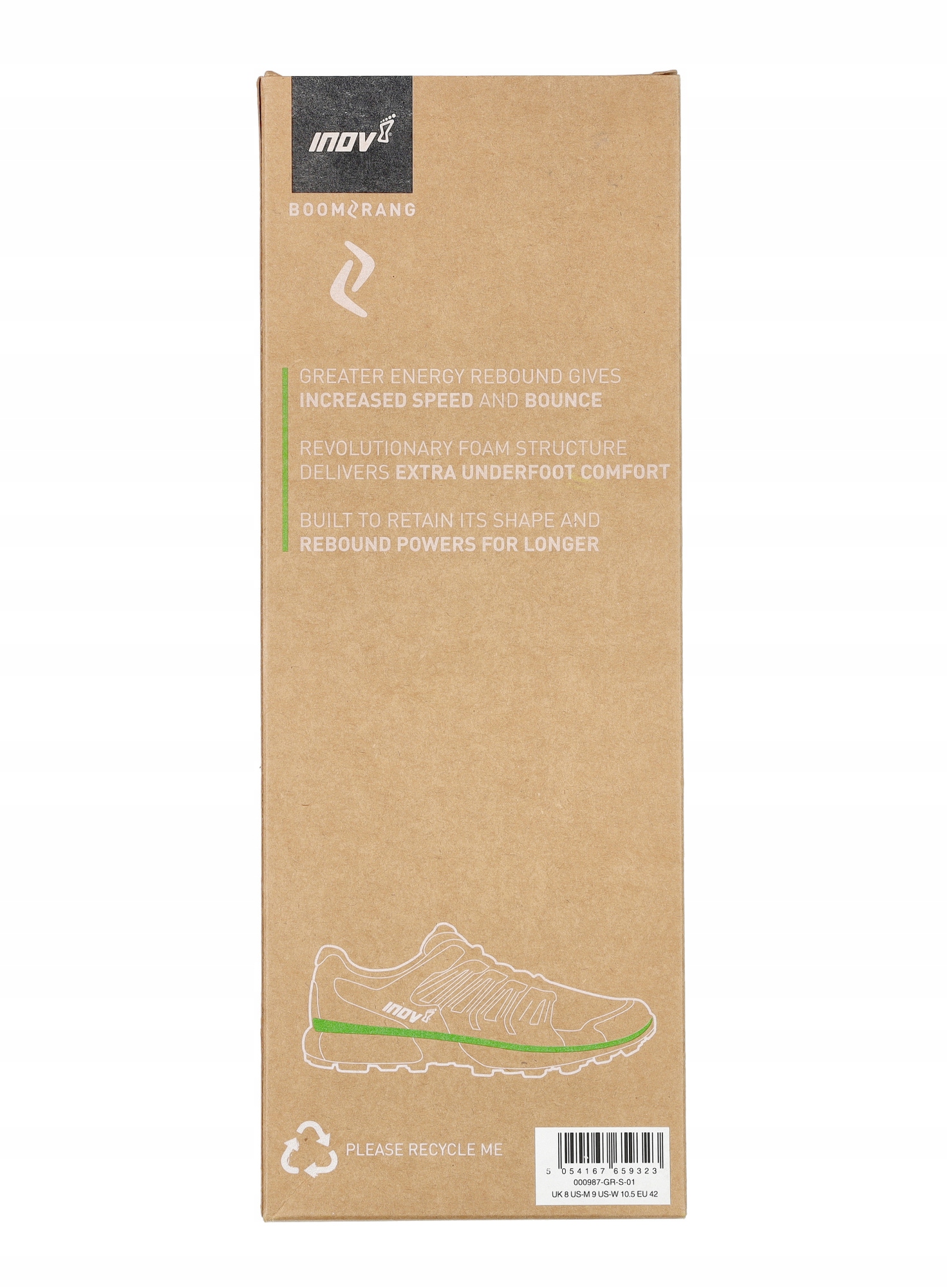 Wkładki do butów Inov-8 Boomerang Footbed r. 37,5 Typ jednowarstwowe