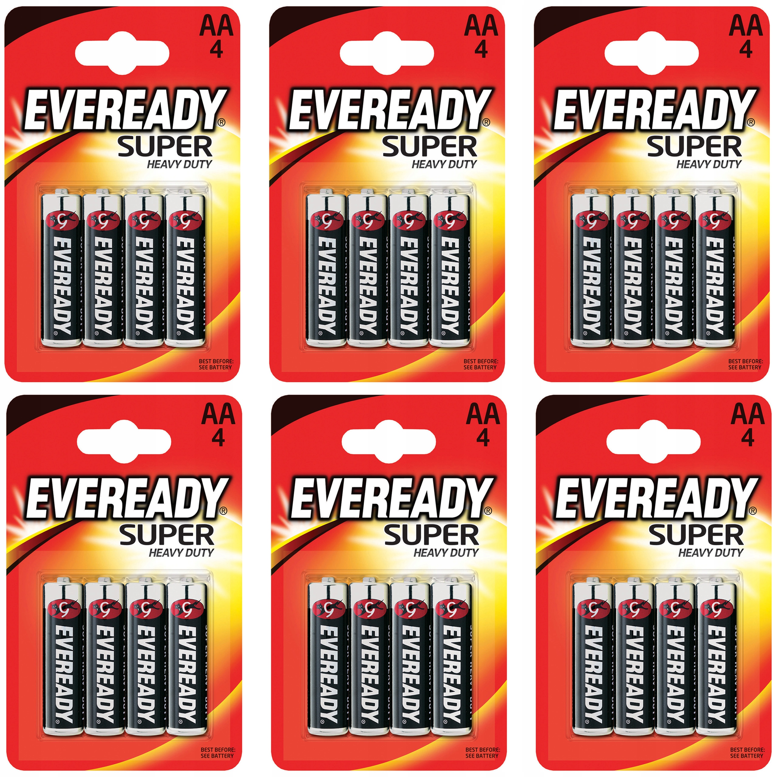 24x акумуляторна батарея węglowo-cynkowe Energizer Eveready AA