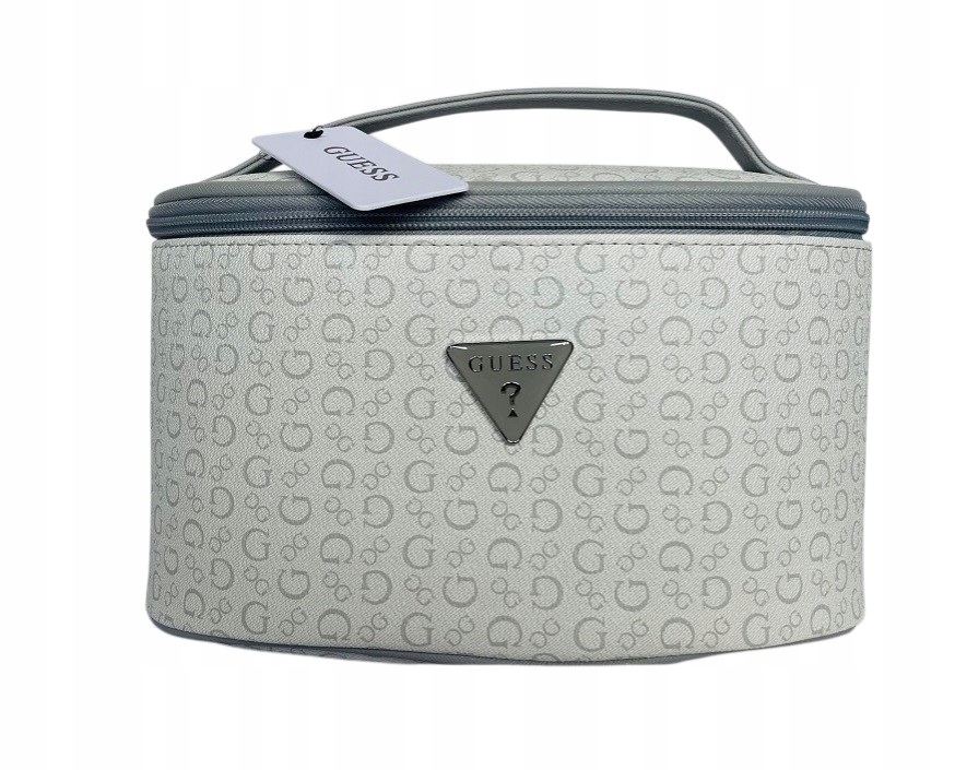 Guess szara kosmetyczka kuferek w monogram