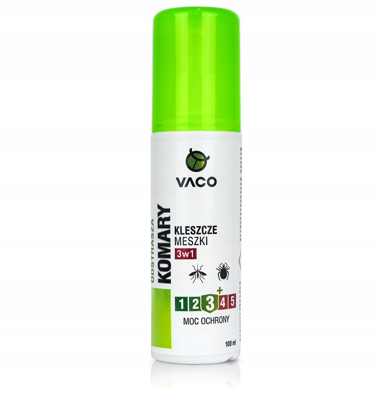 ODSTRASZACZ NA KOMARY KLESZCZE MESZKI DO STOSOWANIA NA CIAŁO VACO 3W1 100ML