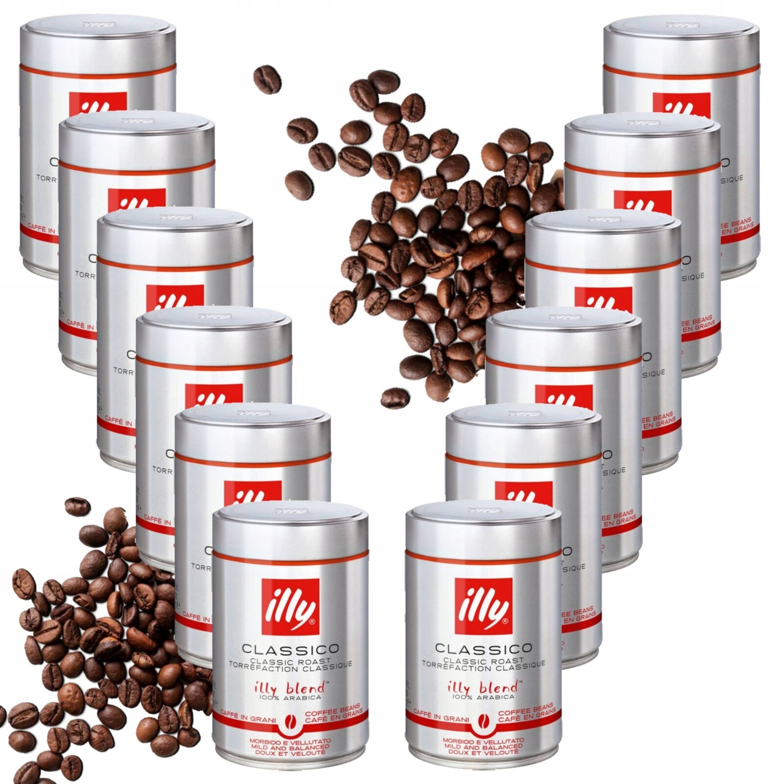 Levně Sada Káva zrnková illy Espresso Classico 100% Arabika 12x250g