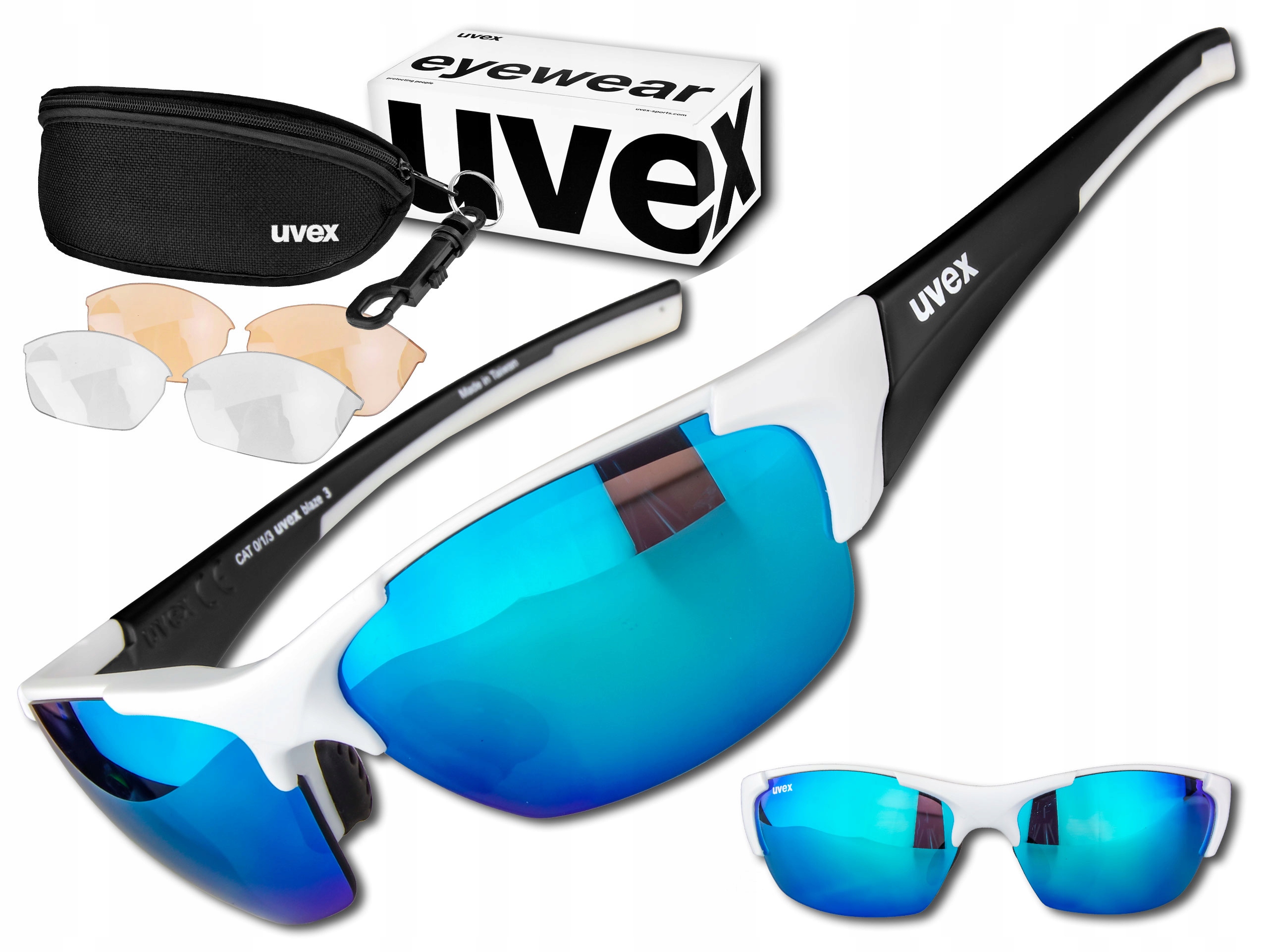 

Okulary Uvex Blaze III 2.0 White Black Mat Szyby