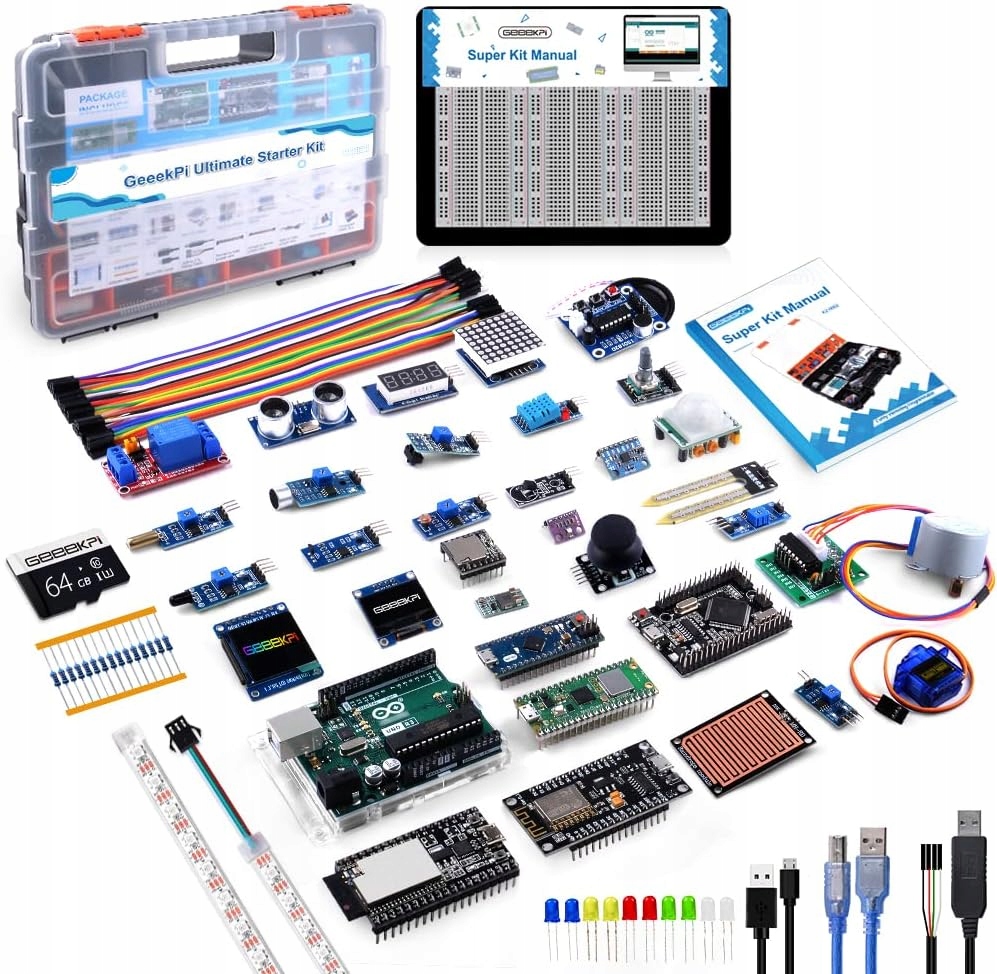 GeeekPi Ultimate Kit Arduino UNO Mega ESP32 Pico W Multi MCU Dev Board