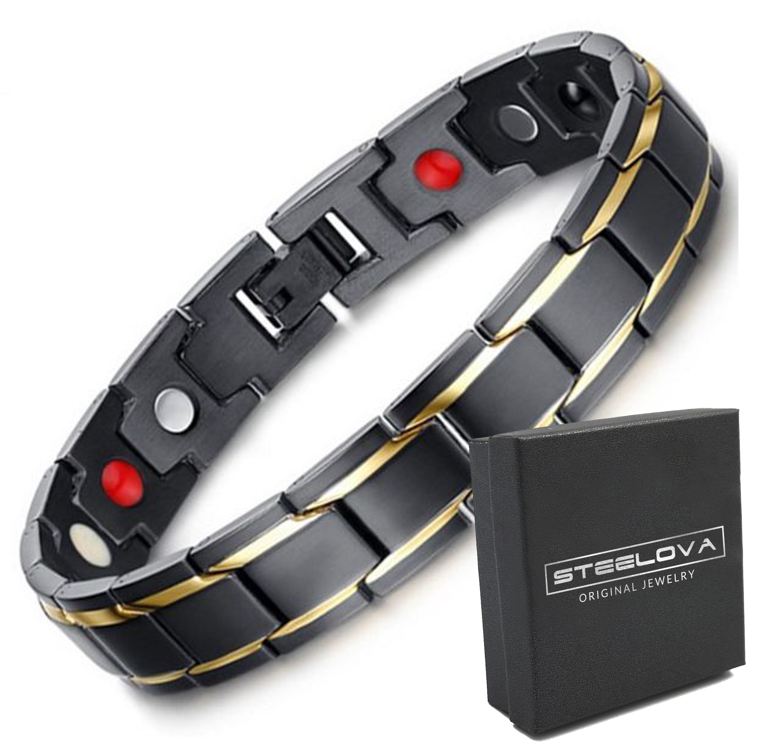 Elegantní Černý Magnetický Náramek Příslušenství