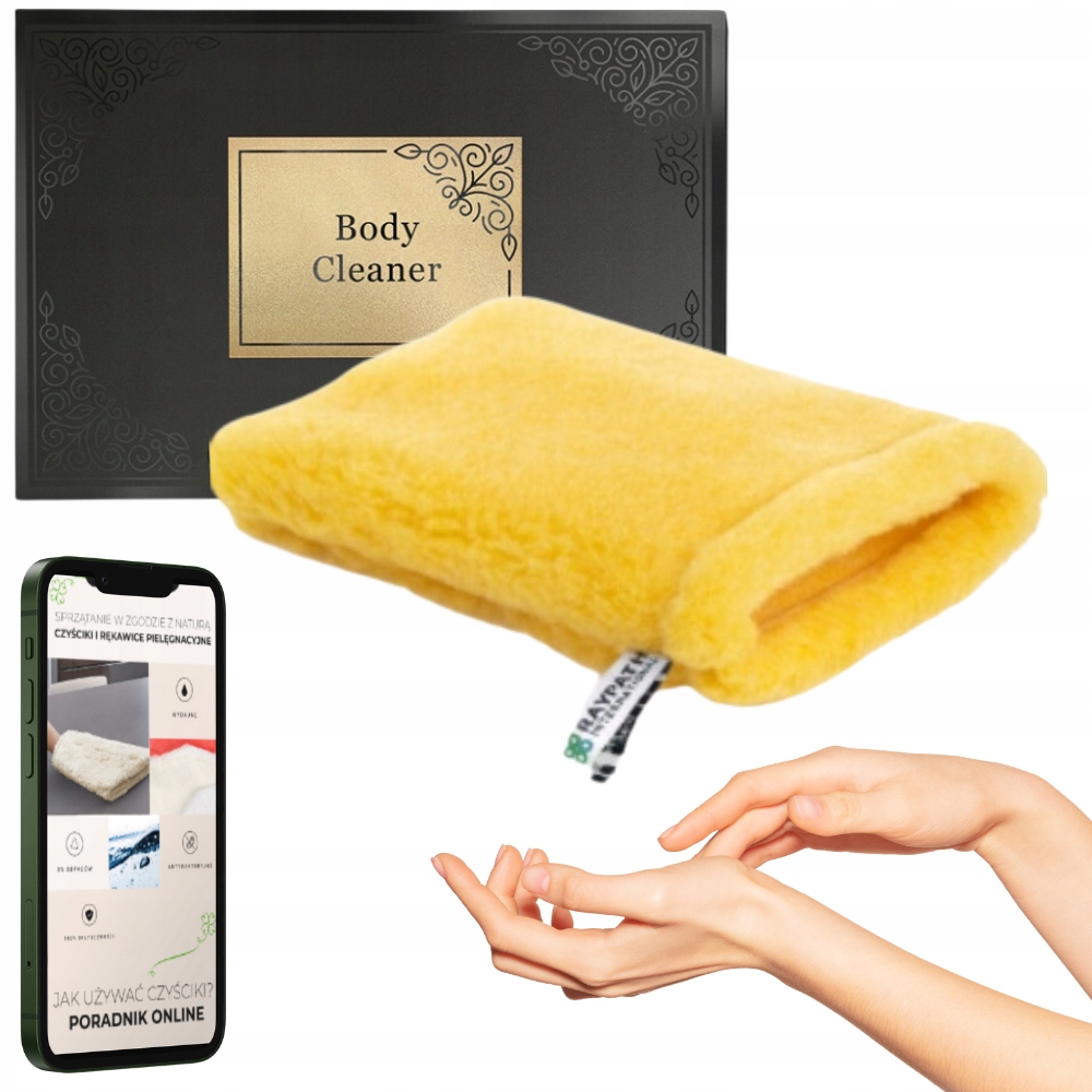 Raypath Rukavice Žlutá Pro Peeling, Čištění Pokožky Těla A Čištění Pokožky