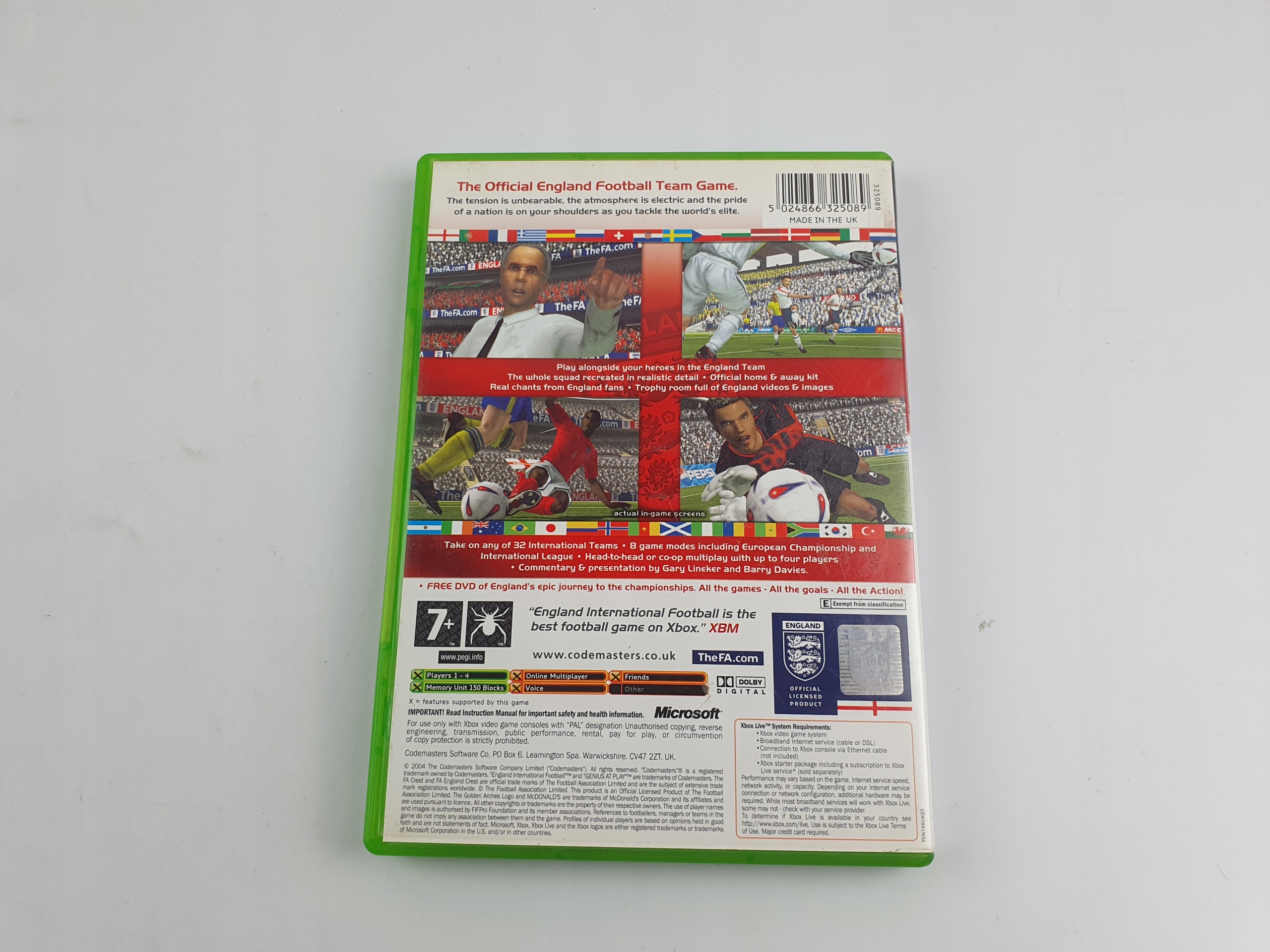 Gra ENGLAND INTERNATIONAL FOOTBALL 2004 EDITION Microsoft Xbox (eng) (4) Platforma Xbox