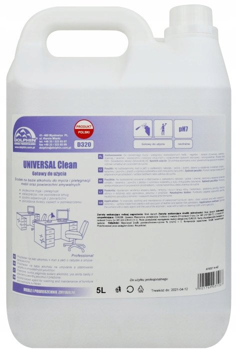 

Pielęgnujący płyn do mycia mebli Uniwersalny 5L