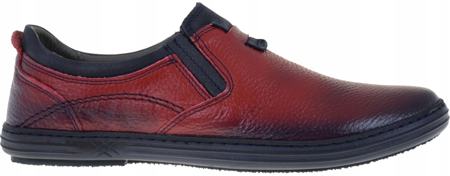 Pánské Elegantní Kožené Mokasíny Každodenní Formální Bordó Deta 7152 Vel. 42