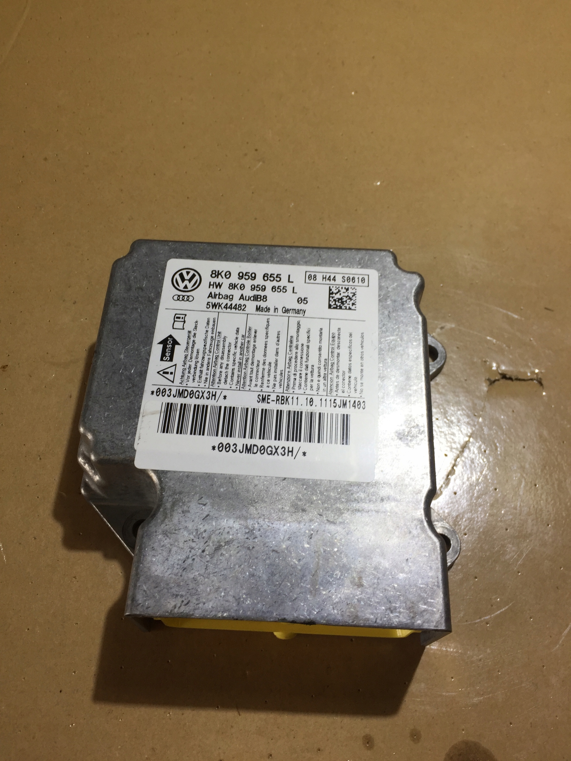 AUDI A4 B8 A5 8T modulo SENSOR airbag 8K0959655L