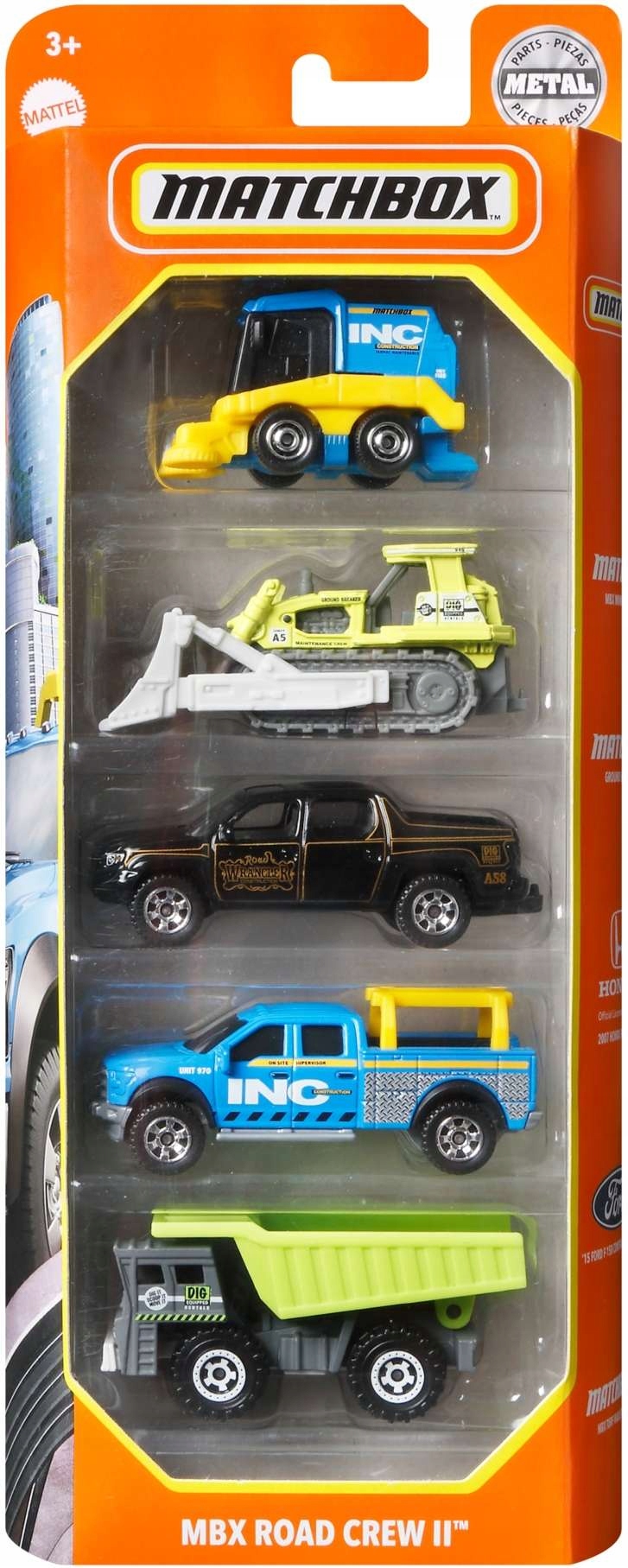 

Auta Metalowe Matchbox Mbx Road Crew II 5PAK