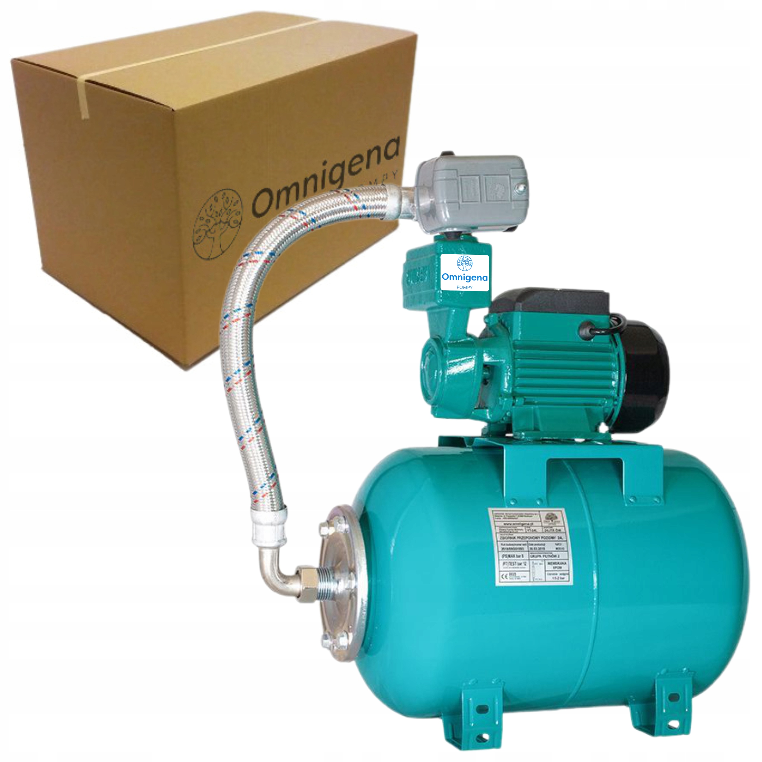 OMNIGENA HYDROFOR POMPA WZ 250 230V ZESTAW HYDROFOROWY ZBIORNIK 24L 35L/min