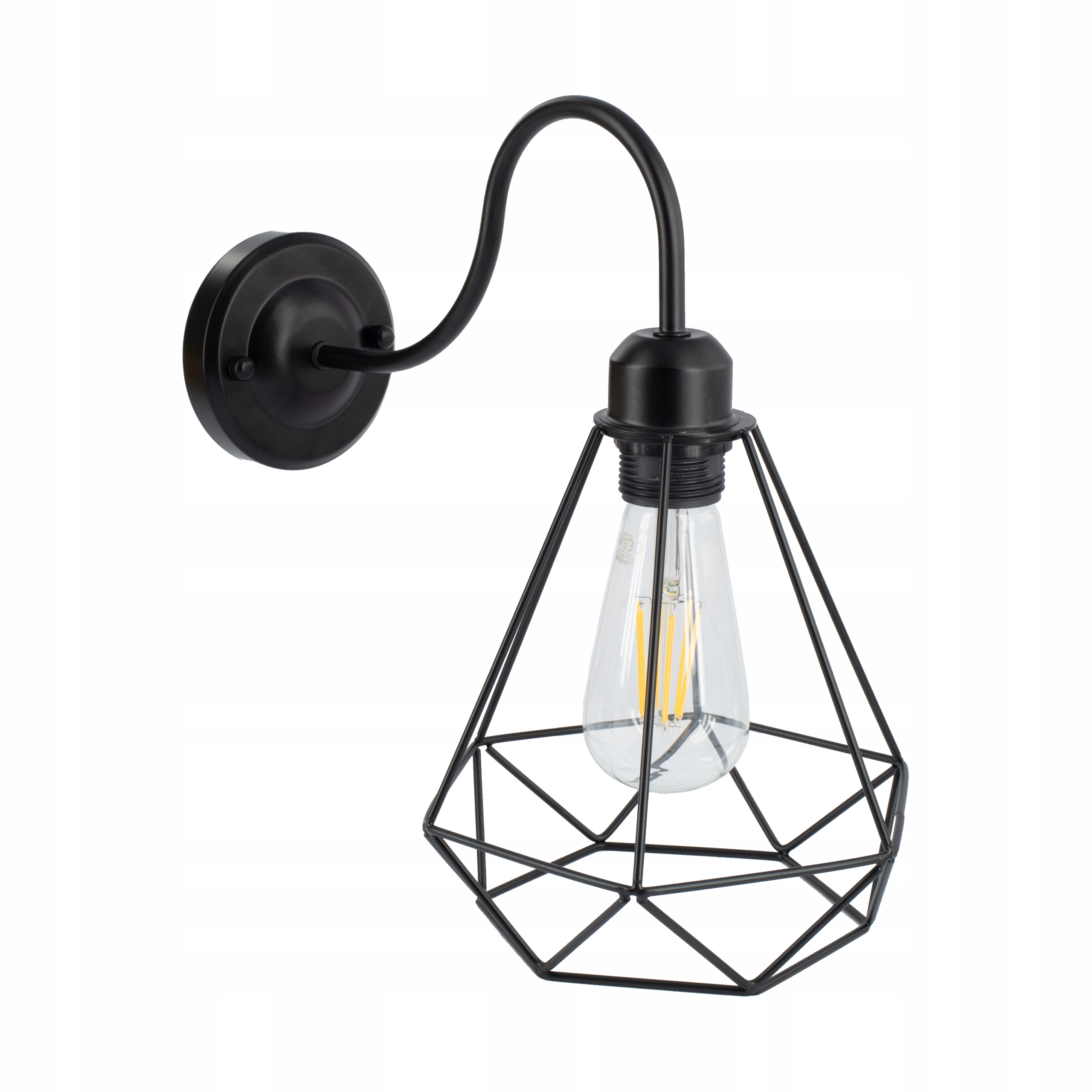 

Lampa ścienna kinkiet na ścianę Loft druciany E27