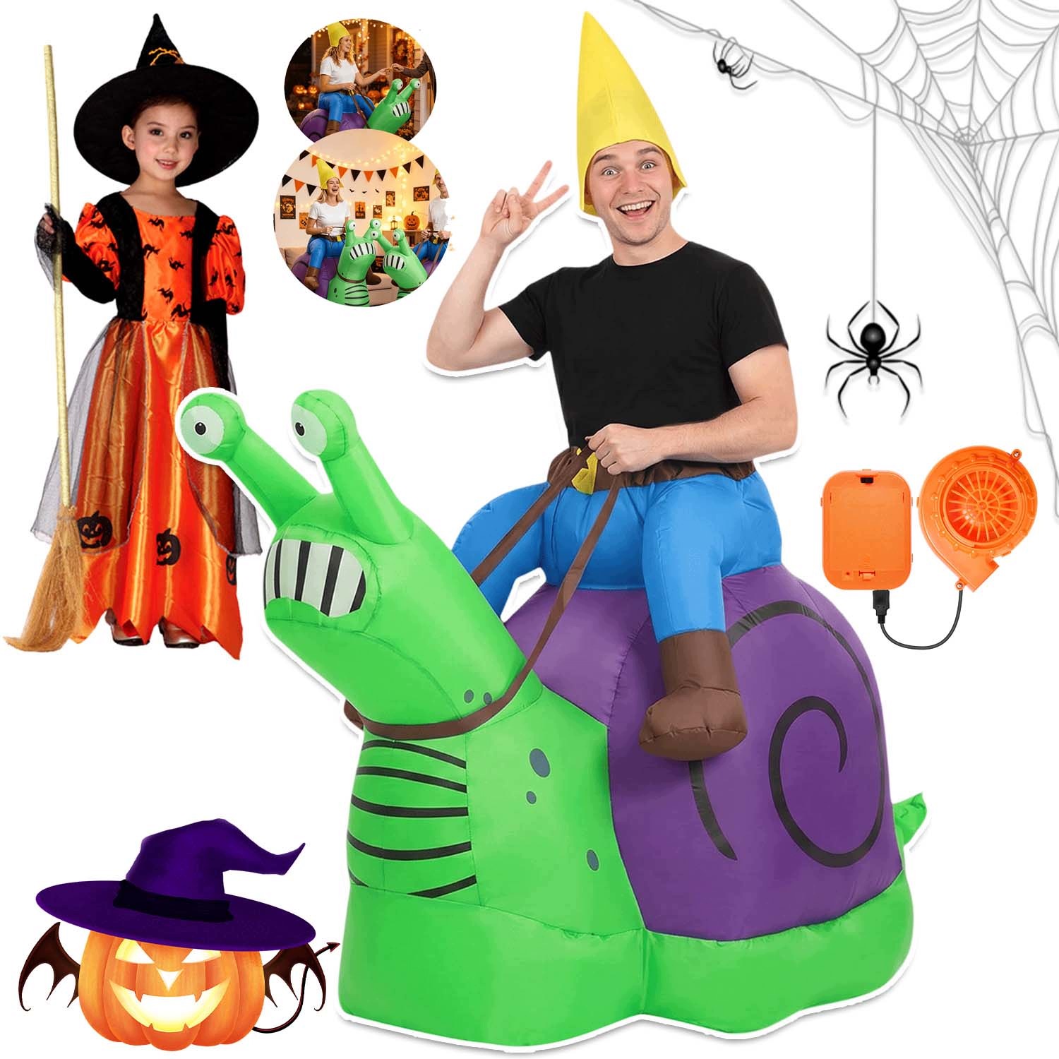 Kostým Hlemýžď Nafukovací Převlek Párty Na Halloween Cosplay 150-190 CM