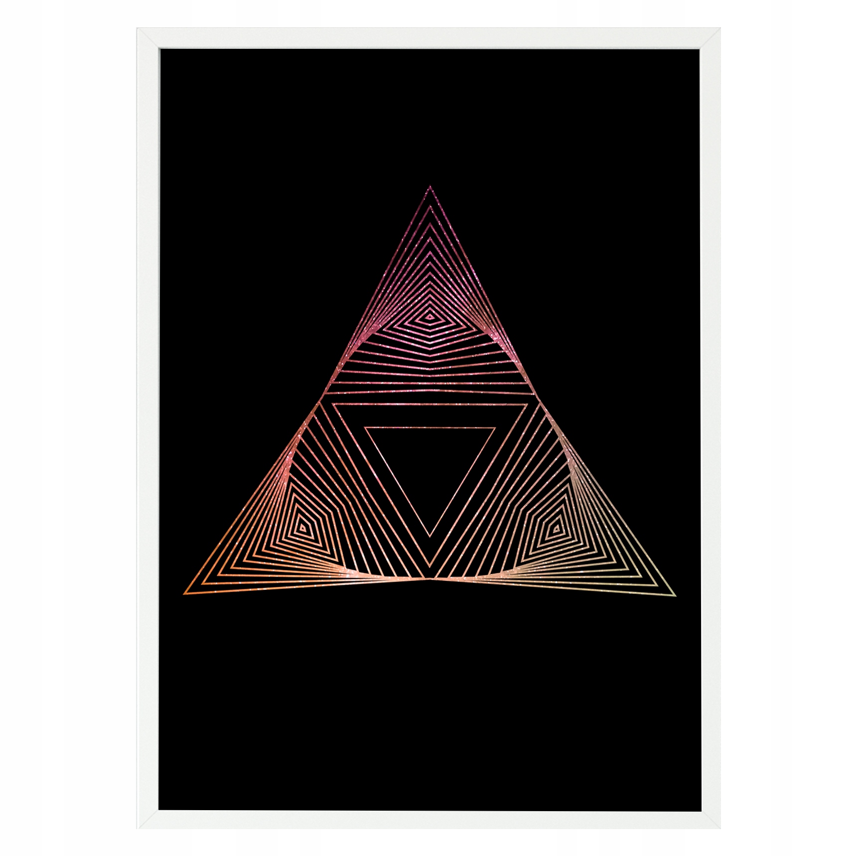 

Plakat w ramie duży 40x60cm trójkąty