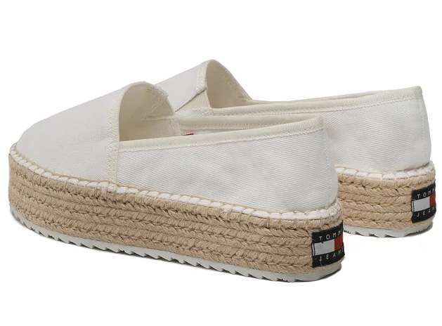 TOMMY JEANS ESPADRYLE DAMSKIE BIAŁE WSUWANE Z LOGO 38 3F9G1* Marka Tommy Hilfiger