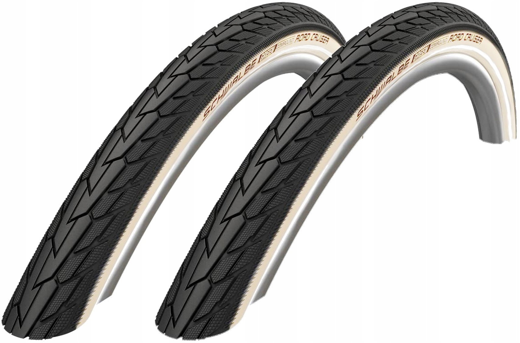 2x opona rowerowa SCHWALBE ROAD CRUISER 28x1.60 700x40C WHITEWALL REFLEX