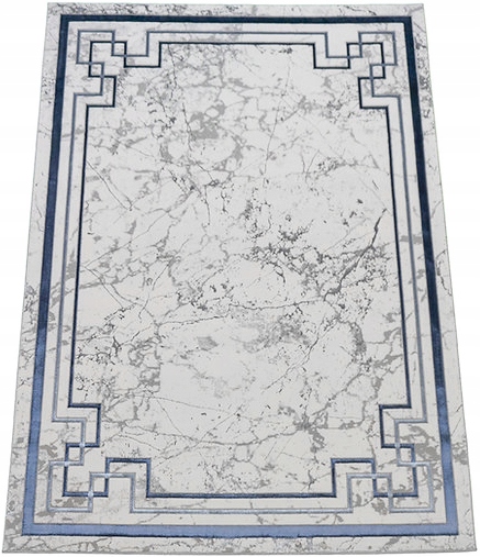 Koberec 120x180 Sivý S Granátom Modrý Do Obývačky Moderný