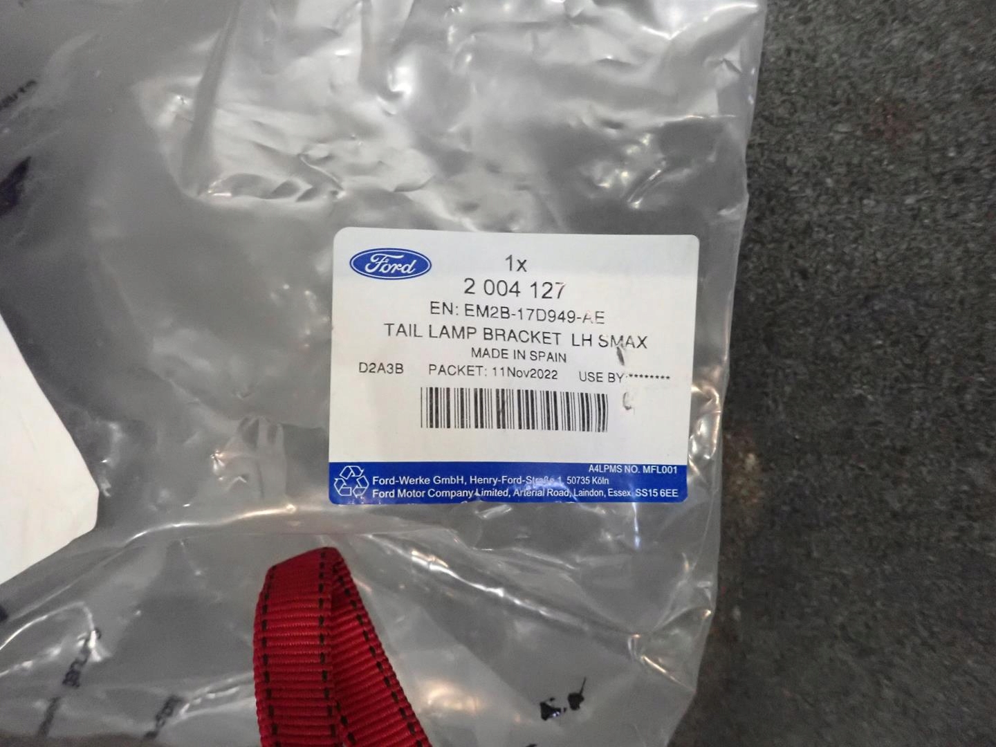 bumper bracket left rear part FORD S-MAX MK2 2015- GALAXY EM2B-17D949-AE