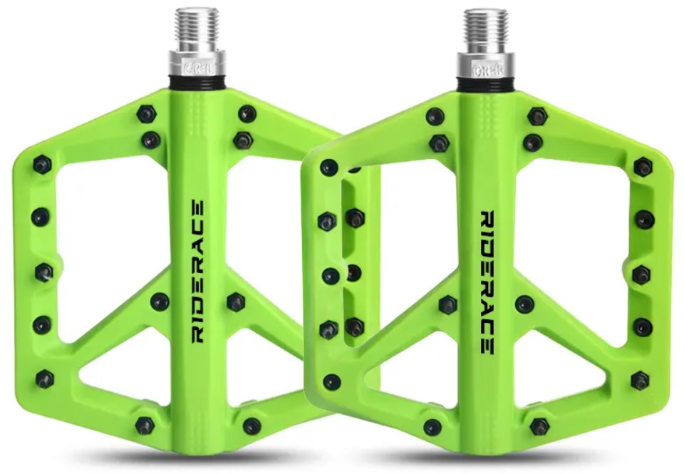 Pedały Platformowe Rowerowe Mtb/bmx Nylon Zielone