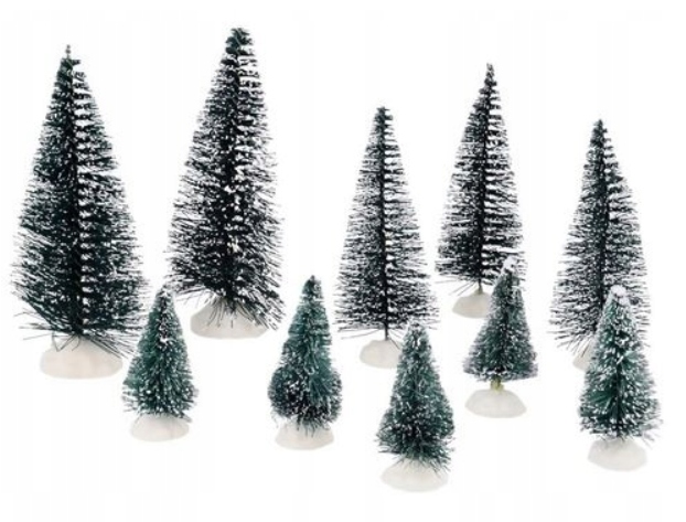 x10 FIGURKI CHOINKI DEKORACJA ŚWIĄTECZNA STOJĄCE Marka inna