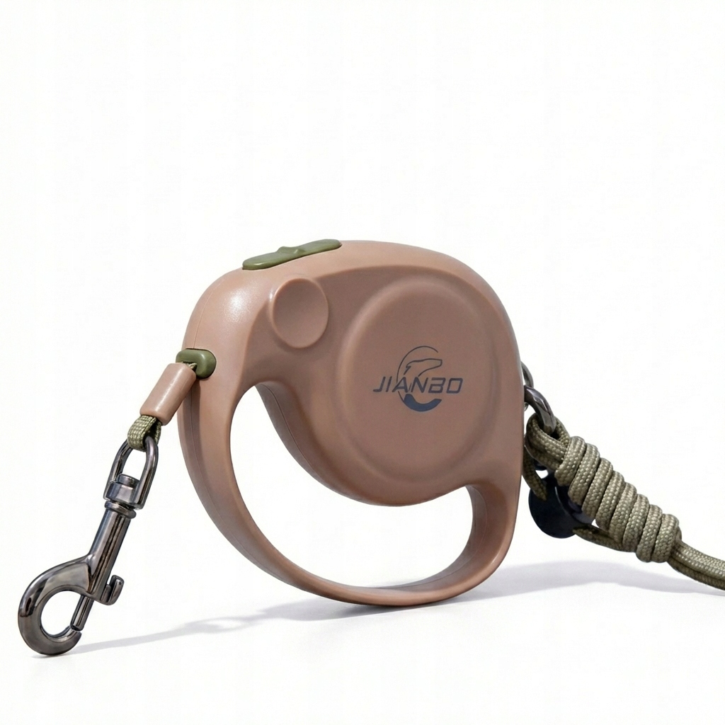 Mini samonavíjecí vodítko pro psy 2m hnědé odolné design slon