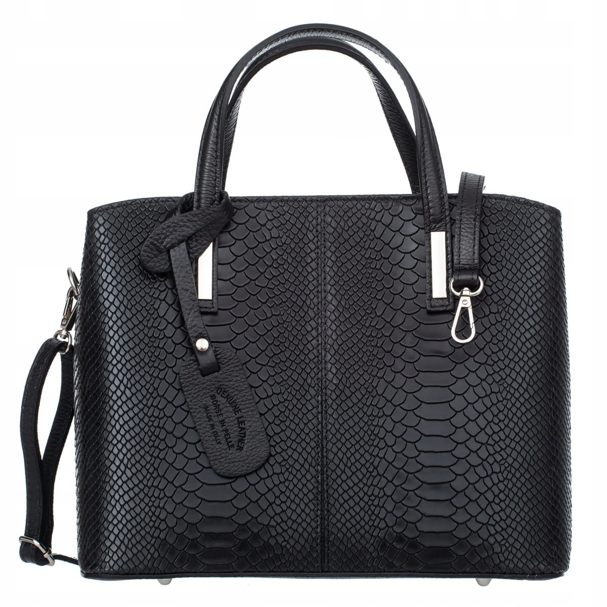 Torebka Skórzana Kuferek Vezze Rara Czarna