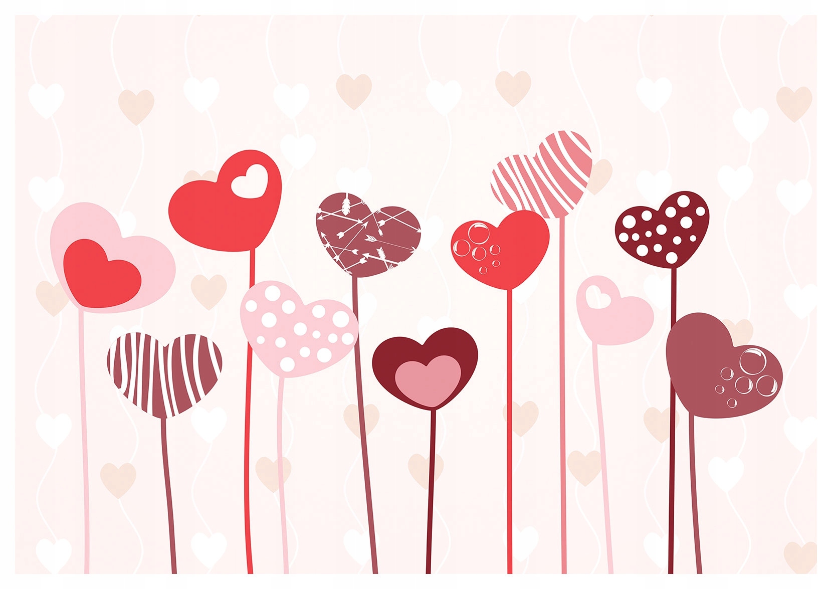 Vliesová fototapeta Srdcia Romantické do spálne 400x280 lepidlo