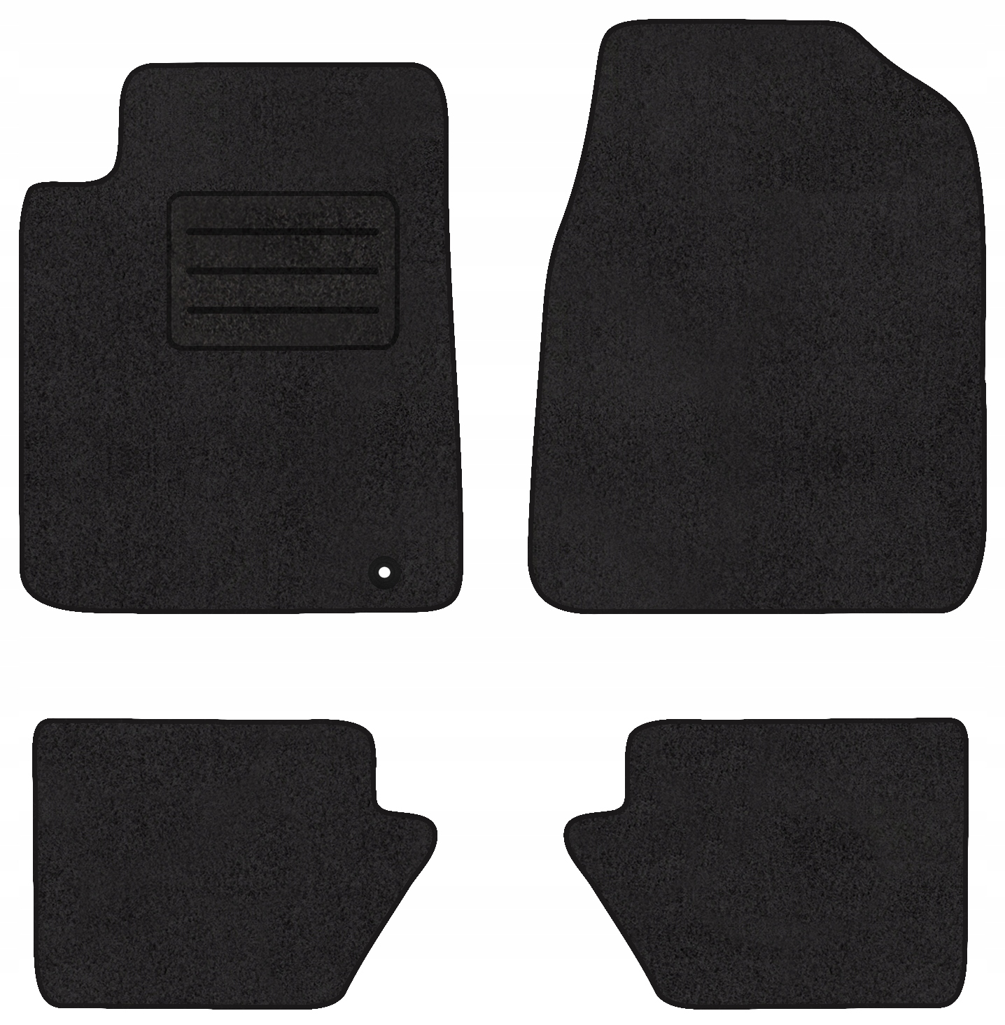 Velurové koberce Lux pro Chrysler Sebring III (2006-2010) Komplet Černé