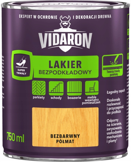

Vidaron Lakier Bezpodkładowy Bezbarwn 0,75L Półmat