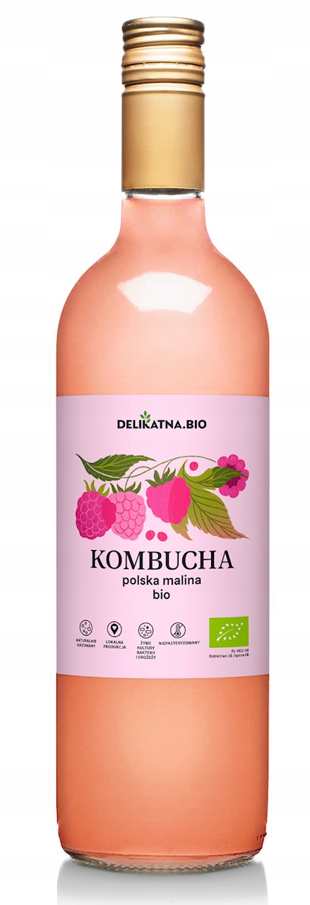 Levně Malinová Kombucha Bio 750 ml Jemná (kyselina)