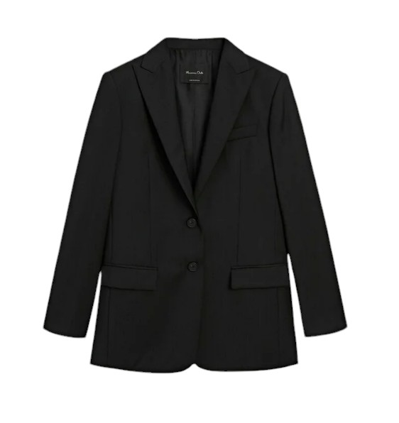 Massimo Dutti 2024/167/800, černá sako, velikost 50