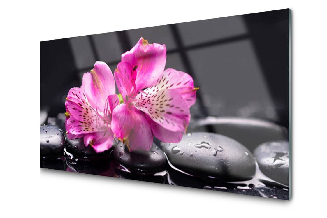Skleněný panel Dlaždice Květiny Zen Spa 100x50