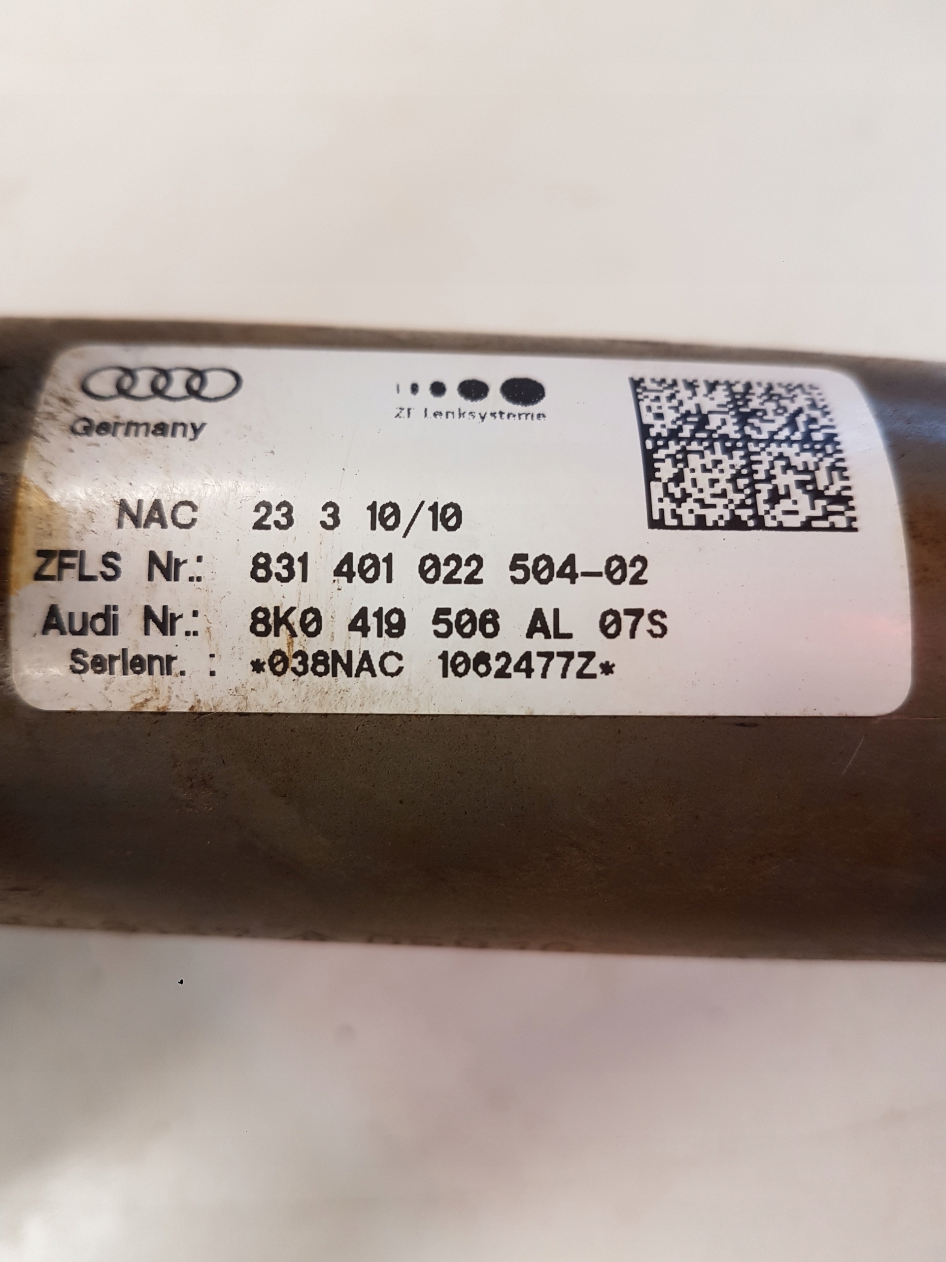 part steering wheel rod AUDI A4 B8 8K0419506AL