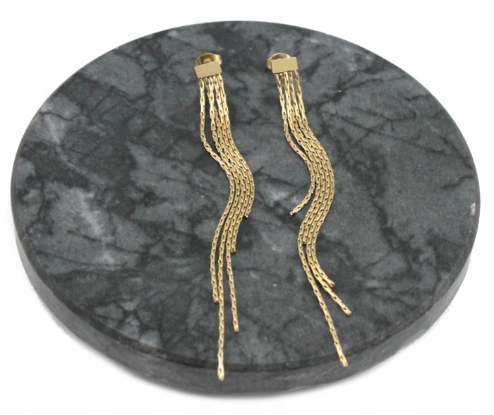 KOLCZYKI ZŁOTE STAL CHIRURGICZNA DŁUGIE ŻMIJKI CHWOSTY PIĘKNE Rodzaj zapięcia sztyft