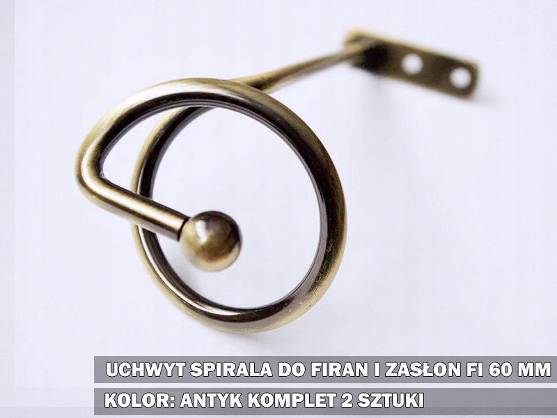 UCHWYT SPIRALA DO FIRAN I ZASŁON FI 60 MM NOWOŚĆ Materiał wykonania metal