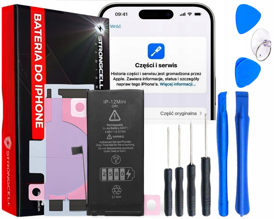 Bateria iPhone 12 Mini A2471 Większa Pojemność Strongcell Bez Komunikatu