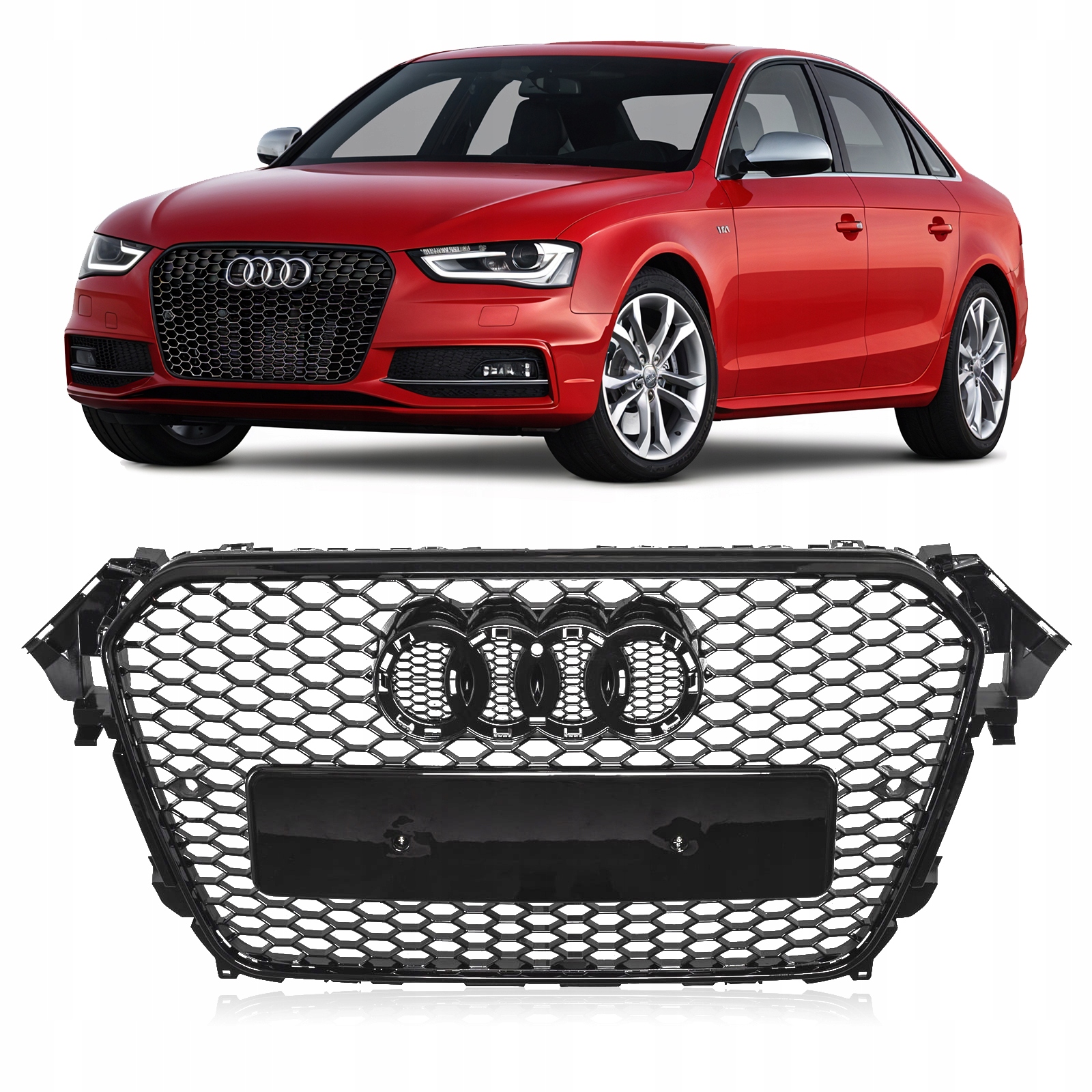 AUDI A4 / S4 B8 11-15 PO FACELIFTINGU ATRAPA GRILL STYLIZACJA NA RS4