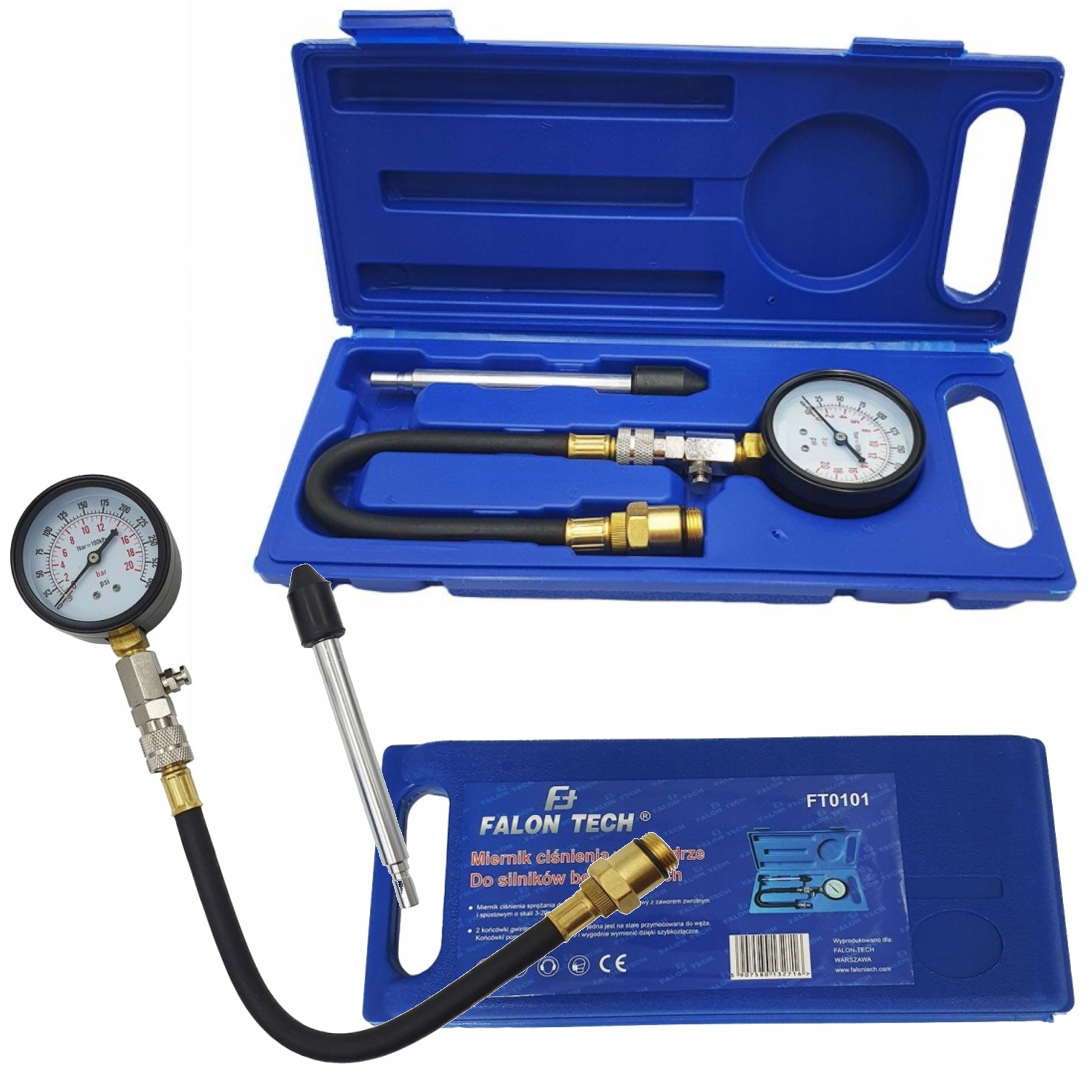 Tester Miernik Ciśnienia Sprężania W Silnikach Benzynowych Do 20 Bar