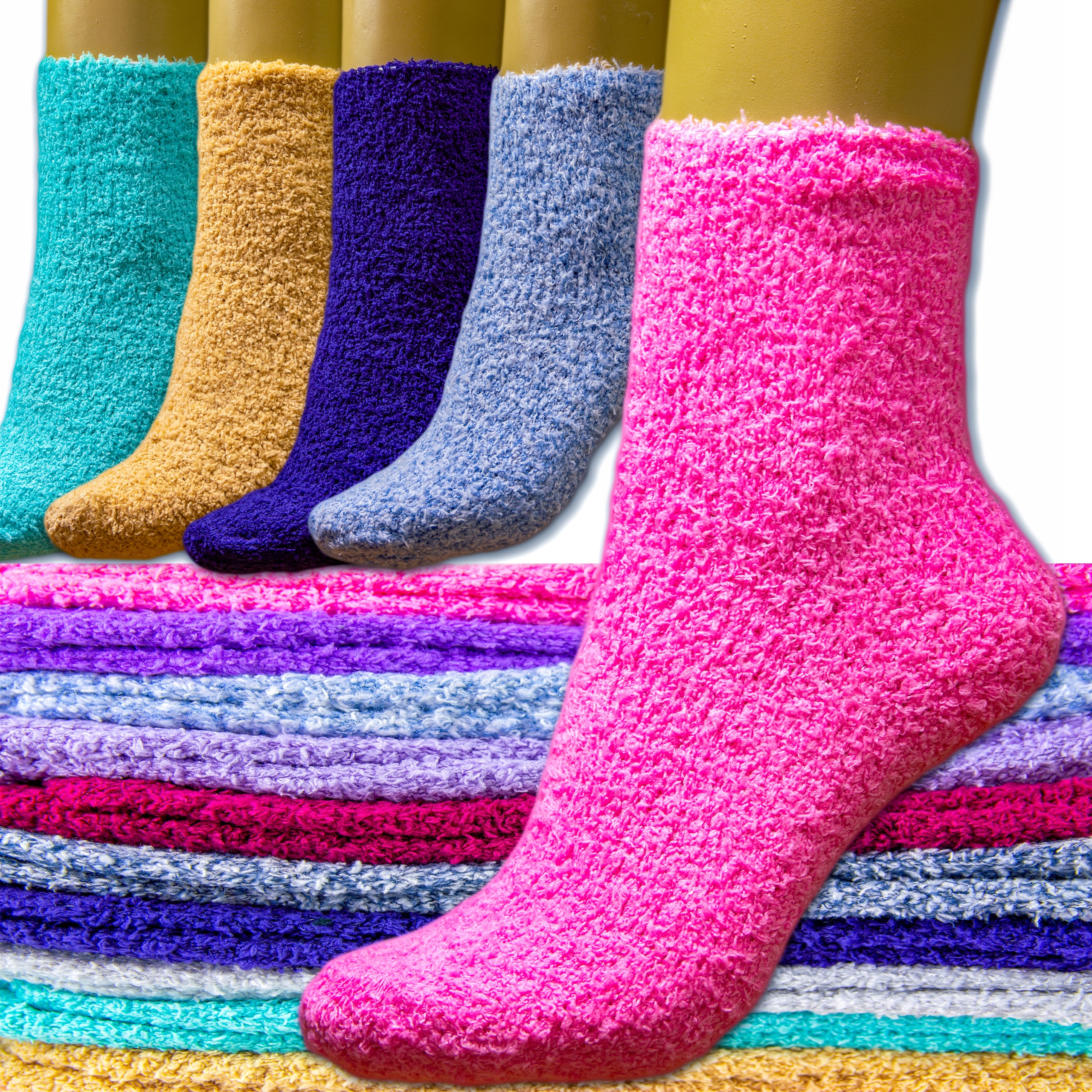 

5 x Ciepłe Skarpety Damskie Bukla rozmiar 39-42