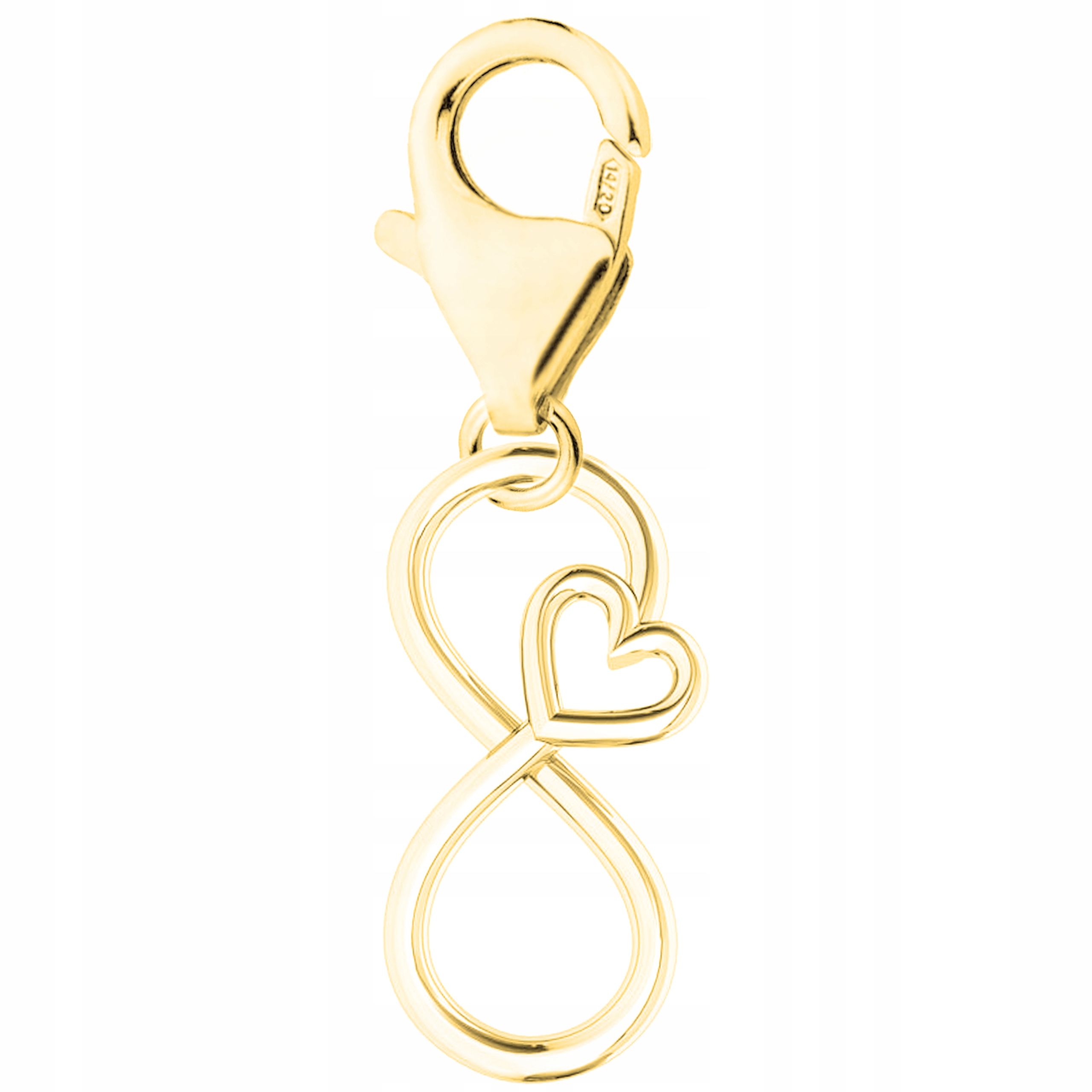 Zlatý přívěsek Symbol nekonečna Znamení nekonečna Stříbro 925